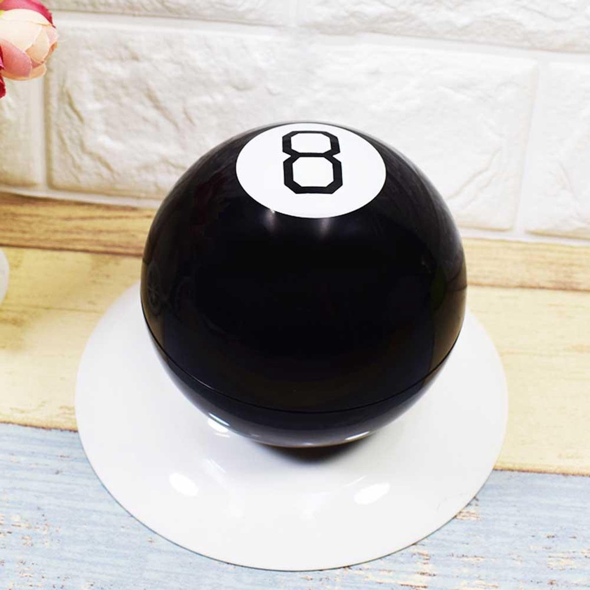 Boule De Décision MIJOMA - Oracle Divination - Réponses En Anglais - Diam. 10 Cm - Noir - 13
