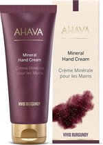 AHAVA Vivid Burgundy Mineral Hand Cream - Assure des mains lisses et souples - Adoucit et apaise - Prévient la déshydratation - VEGAN - Sans Alcohol- ni paraben - 100ml
