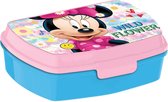 Disney Minnie Mouse broodtrommel/lunchbox voor kinderen - roze - kunststof - 20 x 10 cm