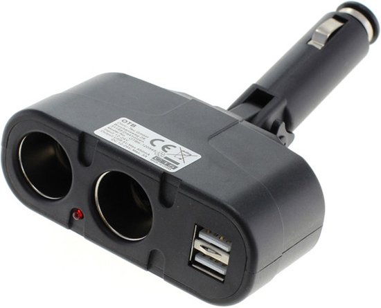 MASO Auto Sigarettenaansteker Multi Socket 4 Way Dual USB