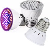 LED Groei Lamp E27 met 54 leds - KWEEK LED Lamp - Voor Groei en Bloei - Set van 3 Stuks