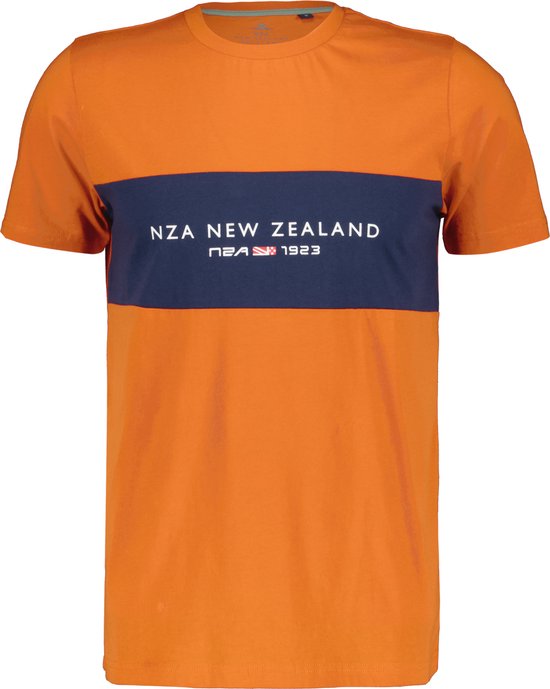 NZA New Zealand Auckland Korte mouw T-shirt - 23BN709 Lanthe Oranje (Maat: