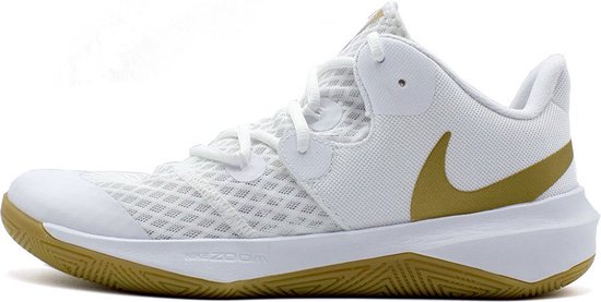 Chaussures de volleyball NIKE Zoom Hyperspeed Court LE - White / Or métallique - Homme - EU 44