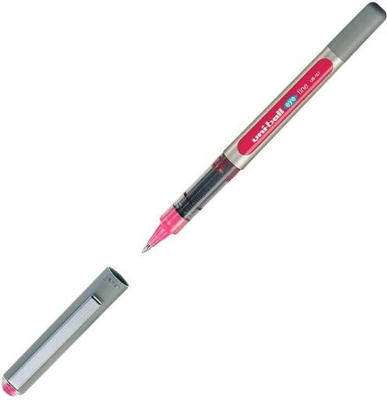 Liquid ink ballpoint pen Uni-Ball Rollerball Eye Fine UB-157 Roze 12 Stuks