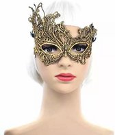 Akyol - Kant Masker Goud – Carnaval - Halloween Masker - spin masker - masker spin - venetie masker - masker voor bal - gala masker - festival masker - masker – carnaval - kantmasker vrouwen - klassenfeest - Bal masker - Party Maskers - carnaval