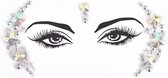 Akyol - zilveren Gezichtsjuwelen – gezichtsteentjes - gezichtglitters– diamantjes – carnaval- diamantjes- diamantjes voor gezicht - bohemian feest - bohemian – festival – gezichtsdecoratie – feest – decoratie - sticker - stickervel -gli
