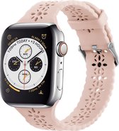 Bracelet Smartwatch en Siliconen - Convient au bracelet en silicone Apple Watch avec motif - sable rose - Bracelet / Bracelet / Bracelet Strap-it - Taille: 42 - 44 - 45 - 49mm