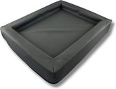 Topmast Bia-perfect - Hondenbed- Loungebed - Leatherlook Antraciet - 60 x 50 cm - Hondenmand - Comfort Kussen