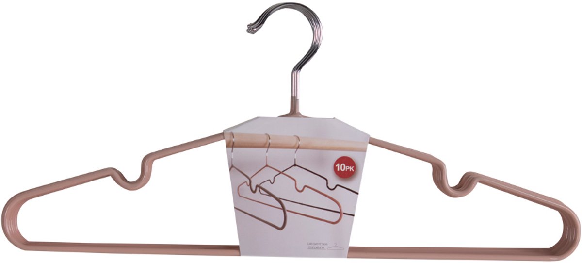 Massa Hangers - Metal hangers with rose coating S/10