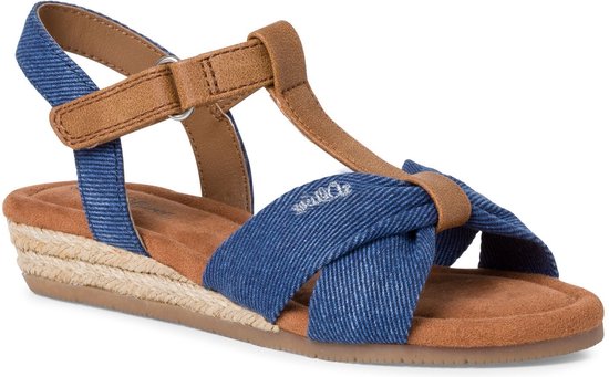 s.Oliver Meisjesbrede pijp: denim in bijzondere look, Denim Blauw, 110 cm