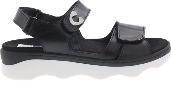 Sandales pour femmes Wolky Medusa cuir noir/blanc