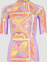 O'Neill - UV-Zwemshirt met korte mouwen voor vrouwen - Anglet - UPF50+ - Yellow Scarf - maat XS