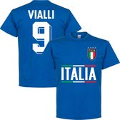 Italië Vialli 9 Team T-Shirt - Blauw - S