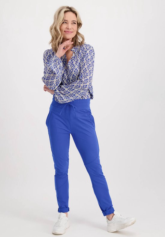 Blauwe Broek/Pantalon van Je m'appelle - Dames - Travelstof - Maat 34 - 1  maat beschikbaar | bol