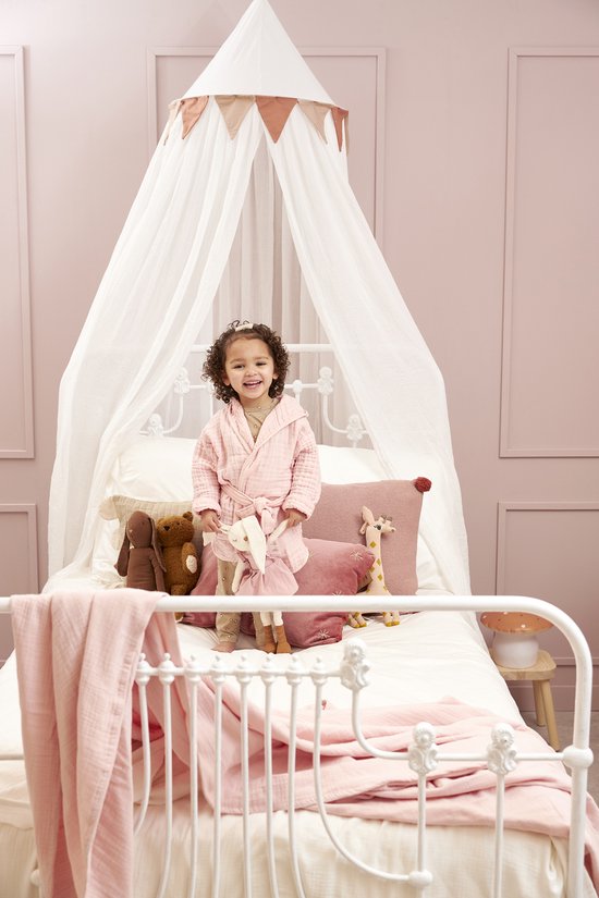 Meyco Baby Uni badjas - pre-washed hydrofiel - soft pink - 86/92 van Meyco — afbeelding 3