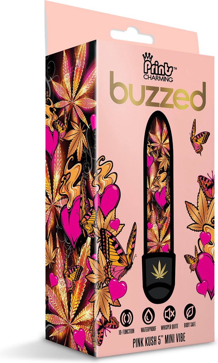 Global Novelties Vibrator Love Toy PRINTS CHARMING BUZZED 5" VIBE Multicolours