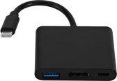 USB C Naar HDMI Adapter - 3 In 1 Adapter - Type-C to HDMI Converter - USB C HUB - USB C Naar USB C / USB 3.0 /HDMI - Zwart