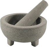 Mortier sur pattes | Granit gris | Ø14,5x7,5 cm | Presse-herbes