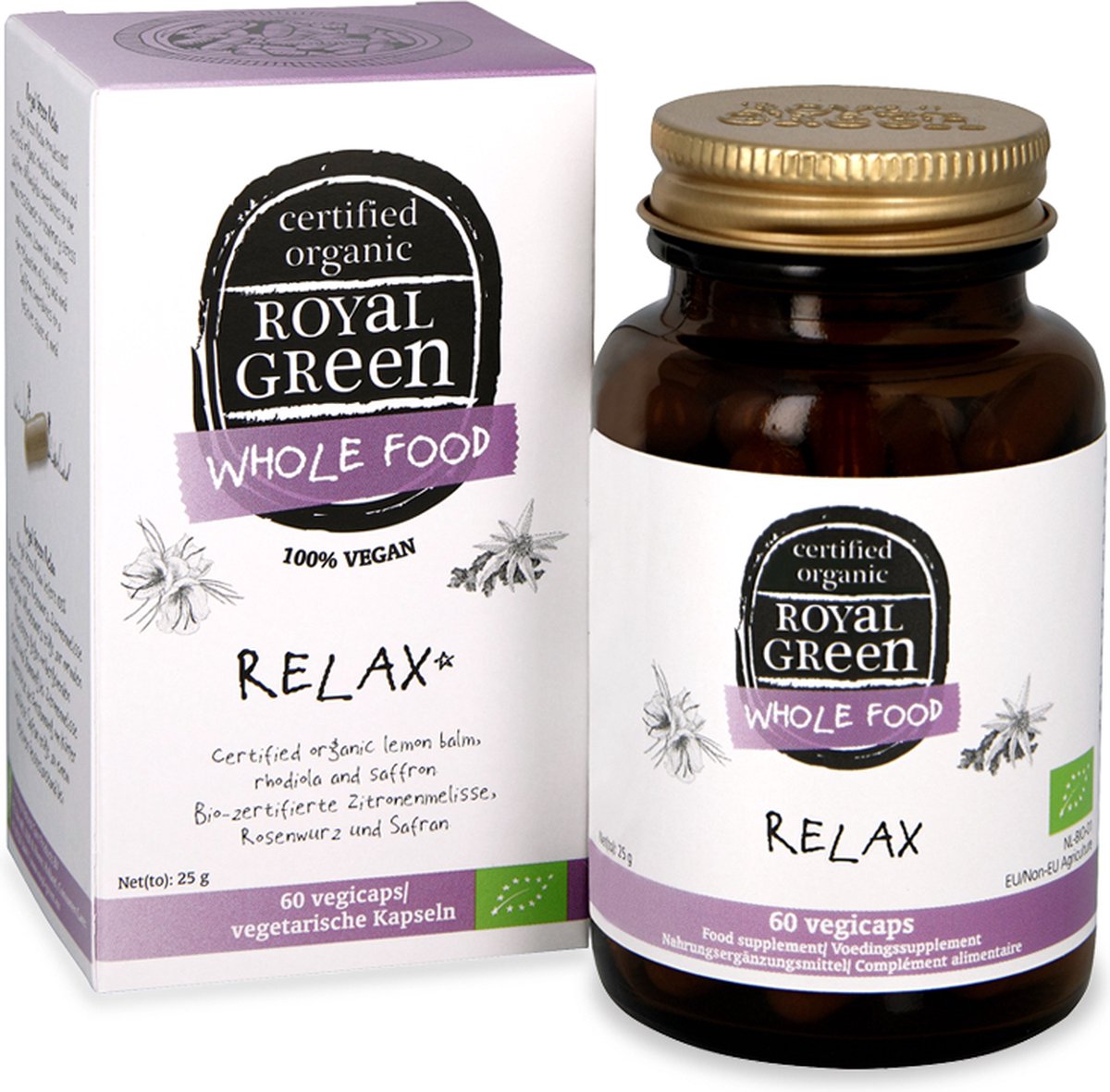 Royal Green Relax Biologisch - 60 vegacapsules