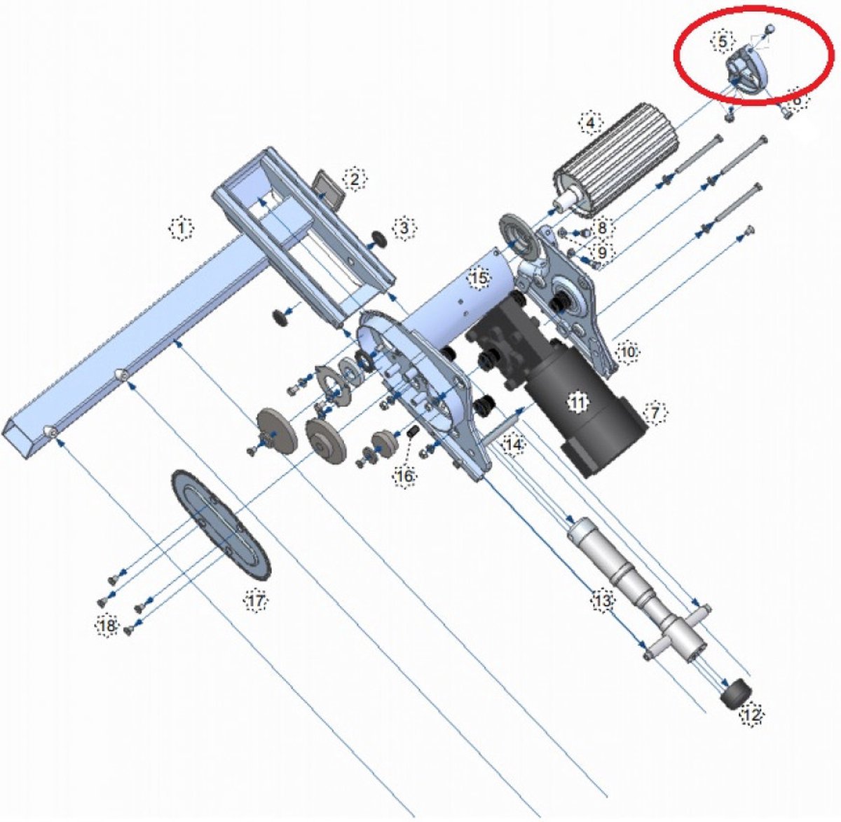 P1 Roller support