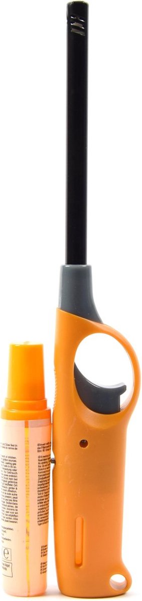 Goedkoopste 1x stuks Geel barbecue aanstekers| A Kwaliteit |Kinderbescherming/Kinderslot navul 18ml| gasaanstekers navulbaar 27 cm