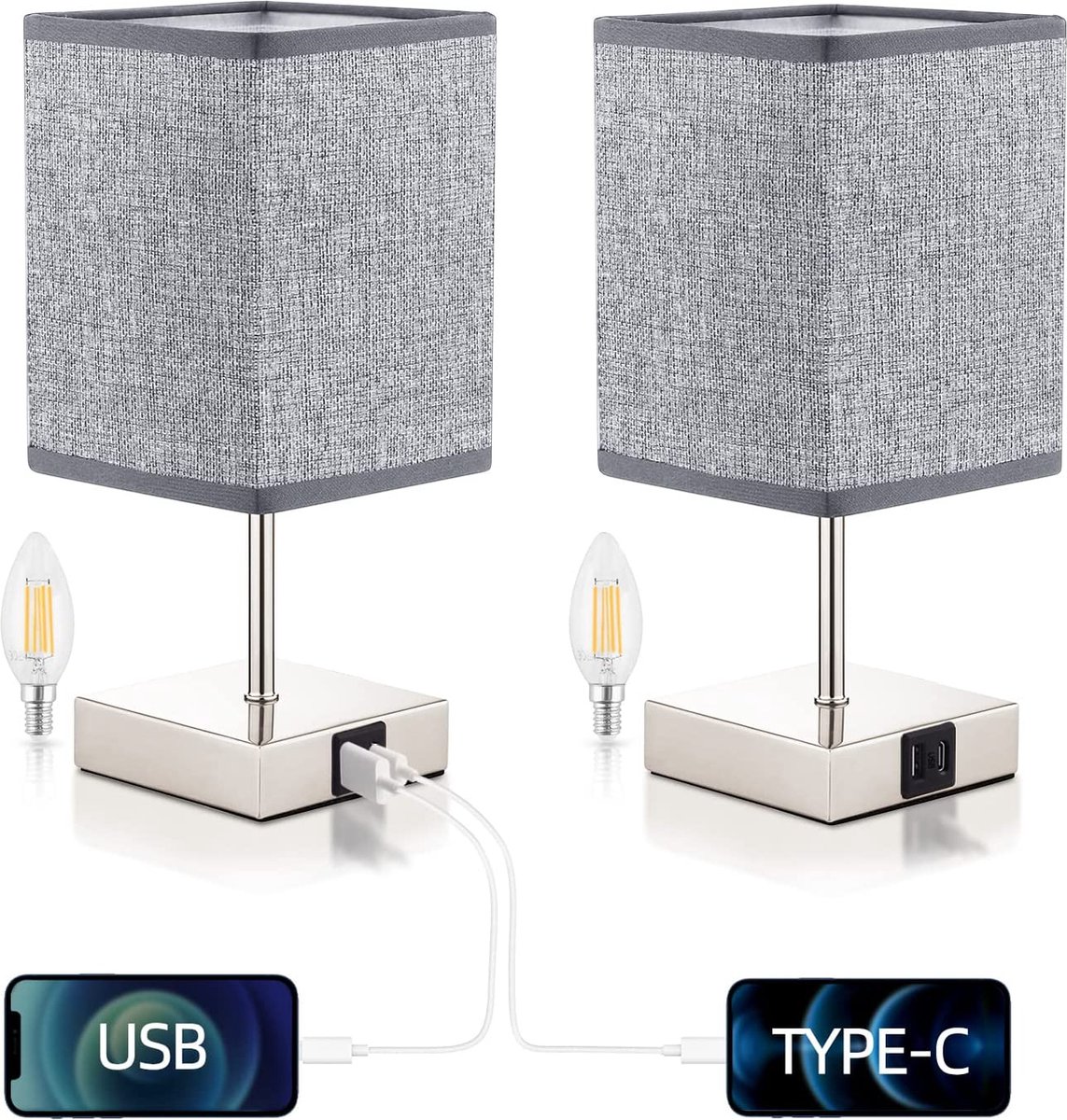 REYLAX Nachttafellamp Touch Dimbaar 3 Kleurtemperaturen met Afstandsbediening LED Tafellamp Draadloos USB Oplaadbaar Zoogleicht Baby Nachtlamp met Timer Geheugenfunctie voor Slaapkamer Woonkamer