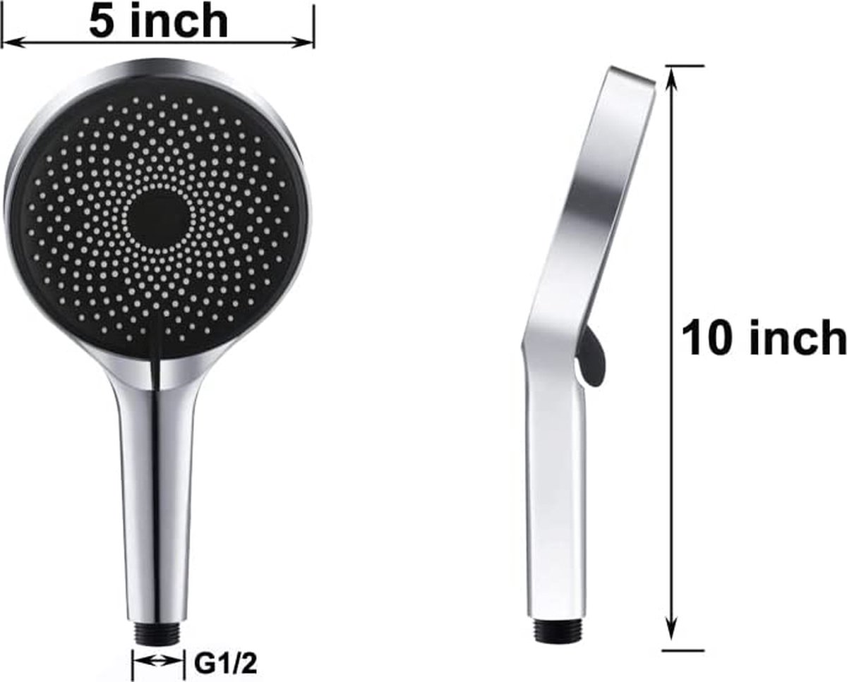 Plugstore 5 "Hoge Druk Douchekoppen met 3 Sprays Power Douche