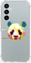 Silicone Hoesje Geschikt voor Geschikt voor Samsung Galaxy A54 Telefoon Hoesje met doorzichtige rand Panda Color