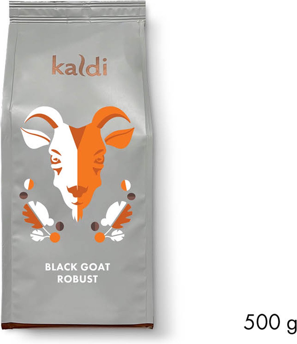 Goedkoopste Kaldi Black Goat Robust - Koffiebonen 500 gram - Robusta bonen - Sterke en romige koffie