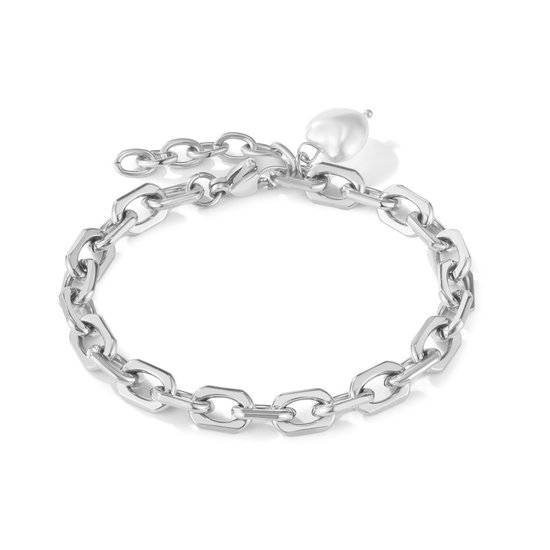 Bracelets à maillons Perle | Couleur argent | 20 cm | Mode Favorite