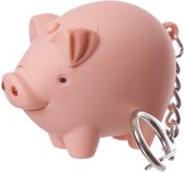 Porte-clés Cochon Mignon - Avec LED Clignotante - Cadeau Rigolo - Neuf