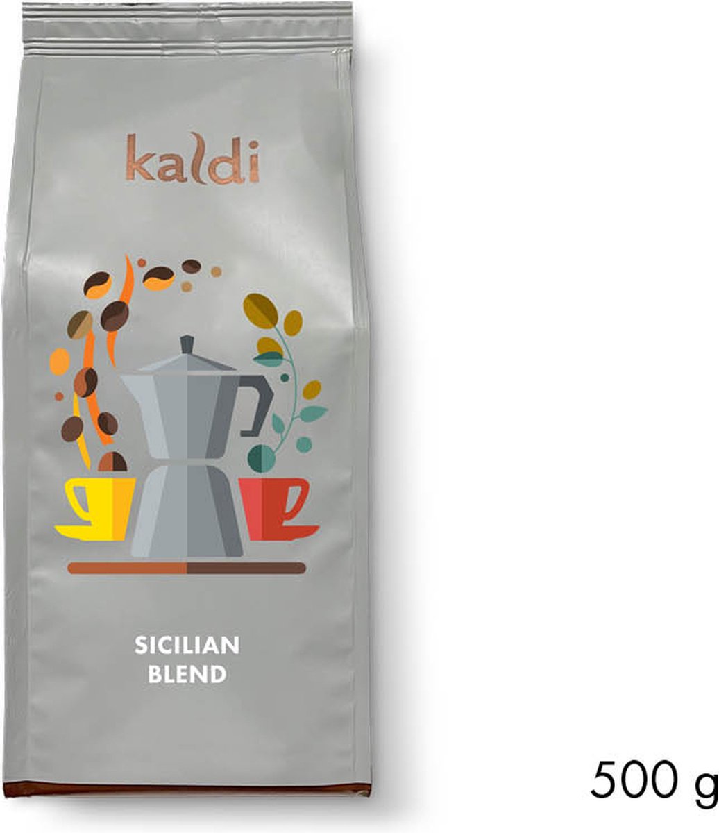 Goedkoopste Kaldi Sicilian Espresso Blend - Koffiebonen 500 gram - Arabica en Robusta blend - Sterkte 9 - Intens & karaktervol