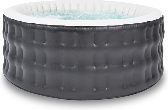 BluMill Avenli Jacuzzi London - Opblaasbare Jacuzzi - Hoogwaardig PVC - Afdekzeil en Grondzeil - Grijs - Ø 165 x 70 cm - BluMill