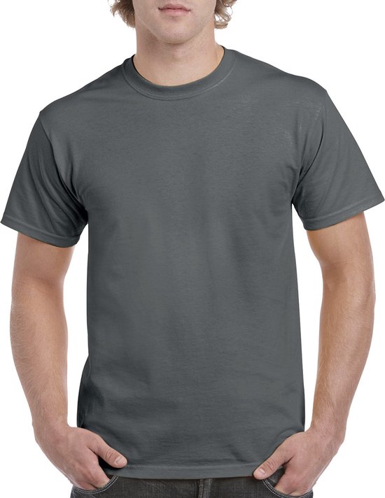 T-shirt met ronde hals 'Heavy Cotton' merk Gildan Charcoal Grijs - M