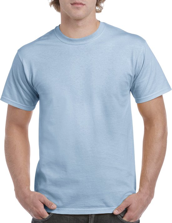 T-shirt met ronde hals 'Heavy Cotton' merk Gildan Light Blue - XXL