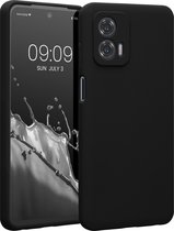kwmobile telefoonhoesje geschikt voor Motorola Moto G73 5G - TPU backcover met siliconen coating - Smartphone case in zwart
