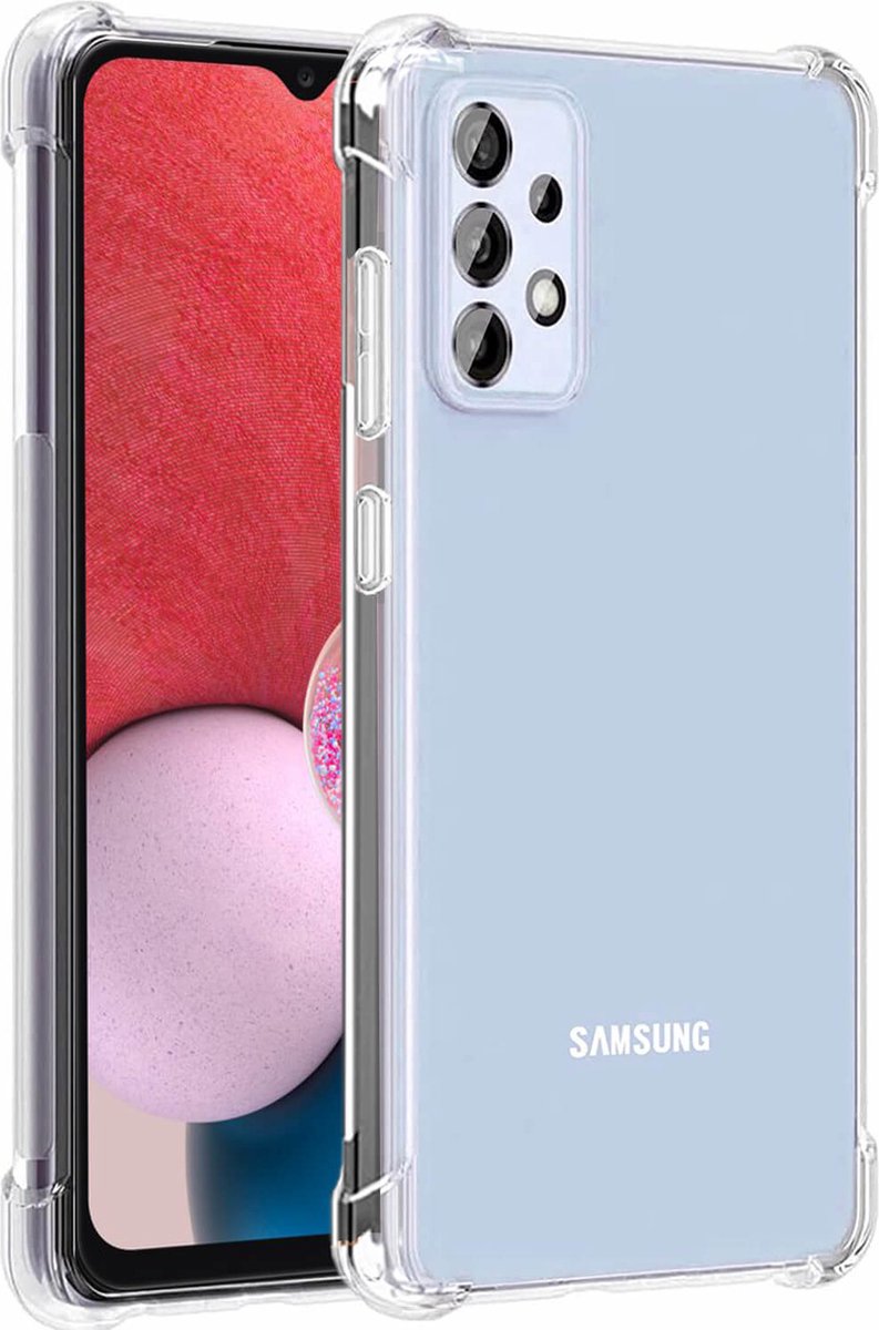 BixB bumper case Hoesje Geschikt voor Samsung Galaxy A13 5G hoesje transparant siliconen Anti Shock cover