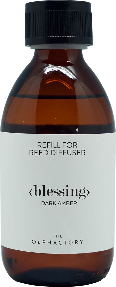 Refill 250 ml. – The Olphactory – Dark Amber - Blessing - navulling t.b.v. geurstokjes - The Olphactory