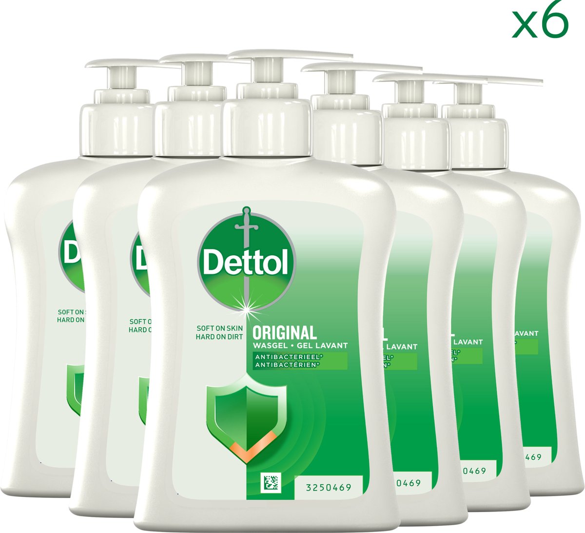 Dettol Handzeep - Antibacterieel - Original - 250ml x6 - Voordeelverpakking