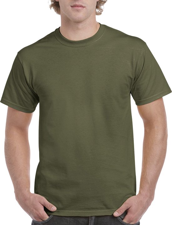 T-shirt met ronde hals 'Ultra Cotton' Gildan Military Green - XL