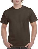 T-shirt met ronde hals 'Ultra Cotton' Gildan Dark Chocolate - M