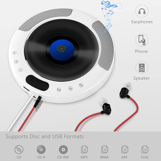 Ultimate Divertissement Hub: Lecteur CD Bluetooth portable avec