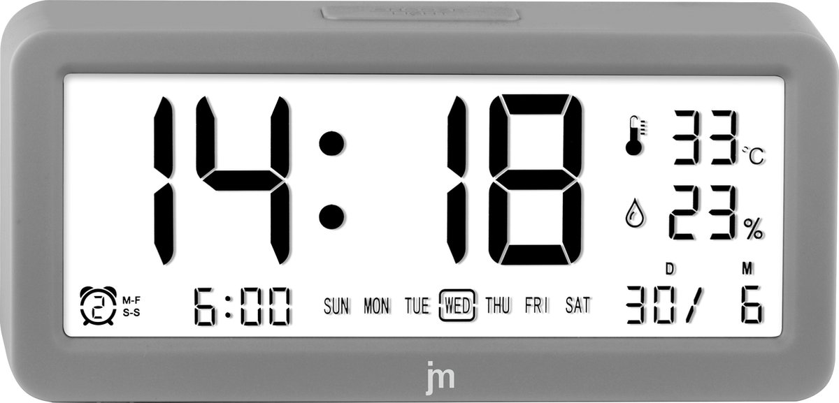 Just a Minute | Digitale wekker | Grijs