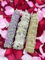 Smudge sticks - Witte Salie + Lavendel + Rozemarijn