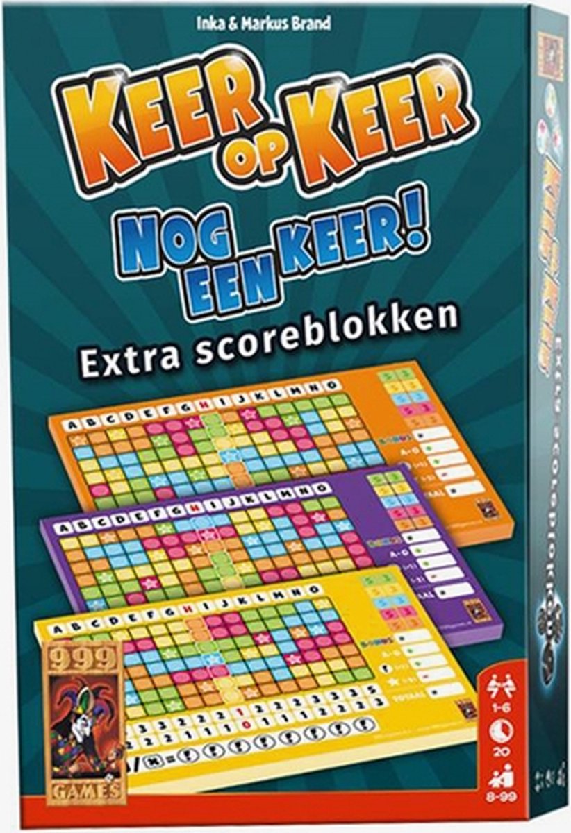 Scoreblokken Keer op Keer - Level 2, 3 en 4 Dobbelspel - 999 Games