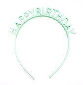 Diadeem happy birthday mintgroen - kinderfeestje - verjaardag