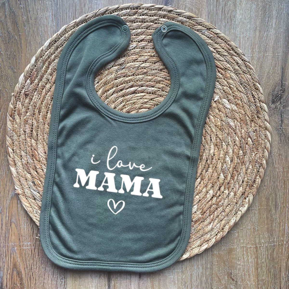 Bavoir - J'aime maman - Vert - Cadeau fête des mères - Cadeau pour maman -  Bavoir -... | bol.com