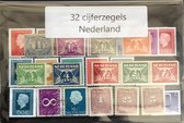Luxe postzegel pakket (A6 formaat) - collectie van 32 verschillende postzegels van Nederland vanaf 1908 kan als ansichtkaart in een A5 envelop. Authentiek cadeau - cadeau - geschenk