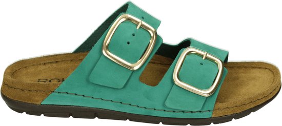 Rohde 5879 - Volwassenen Dames slippers - Kleur: Groen - Maat: 40