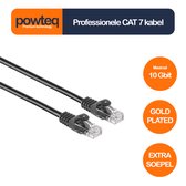 Powteq professional - 20 meter - CAT 7 netwerkkabel / internetkabel - 10 Gbit - Zwart